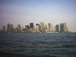 Manhattan gezien vanaf Ellis Island