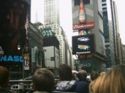 uitzicht op Times Square vanaf de bus